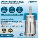  MÁY BƠM CHÌM INOX NAVY 800W SS800NS (CHUYÊN NƯỚC SẠCH) 