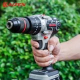  Máy khoan pin Kaizen KZ-621B, 3 chức năng 13mm, motor không chổi than, chân pin phổ thông 