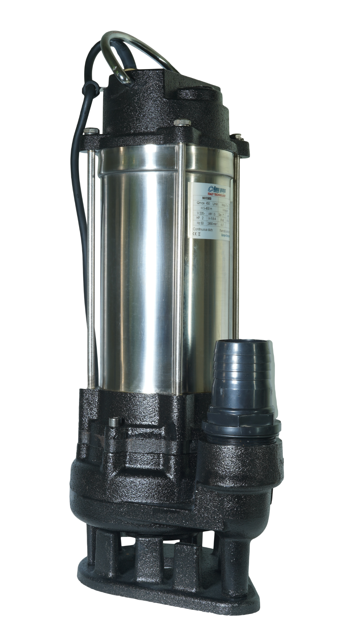  MÁY BƠM CHÌM NAVY INOX DÀNH CHO NƯỚC THẢI CÔNG SUẤT 1.5HP NV1100 