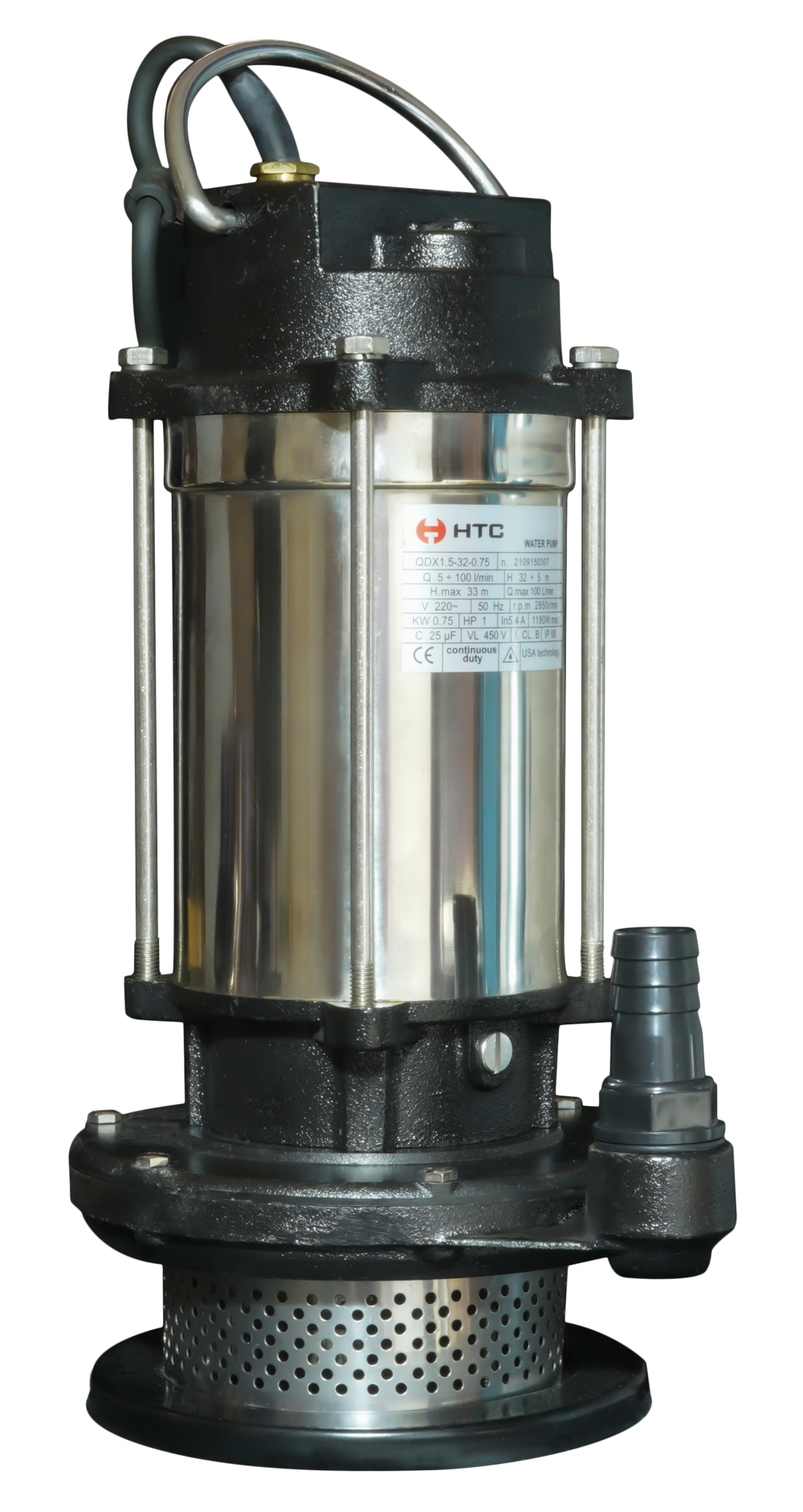  MÁY BƠM CHÌM INOX QDX1.5-32-0.75 CHUYÊN DÙNG NƯỚC SẠCH 