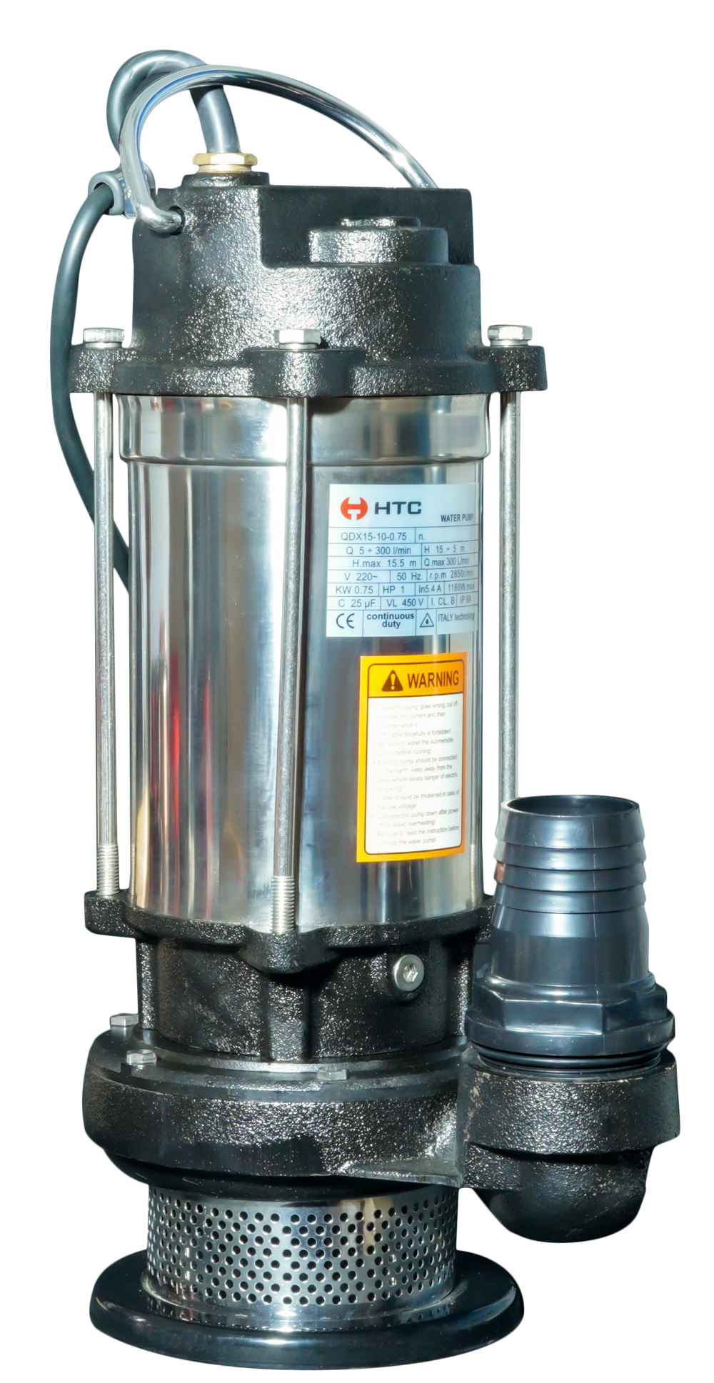  MÁY BƠM CHÌM INOX QDX15-10-0.75 CHUYÊN DÙNG NƯỚC SẠCH 