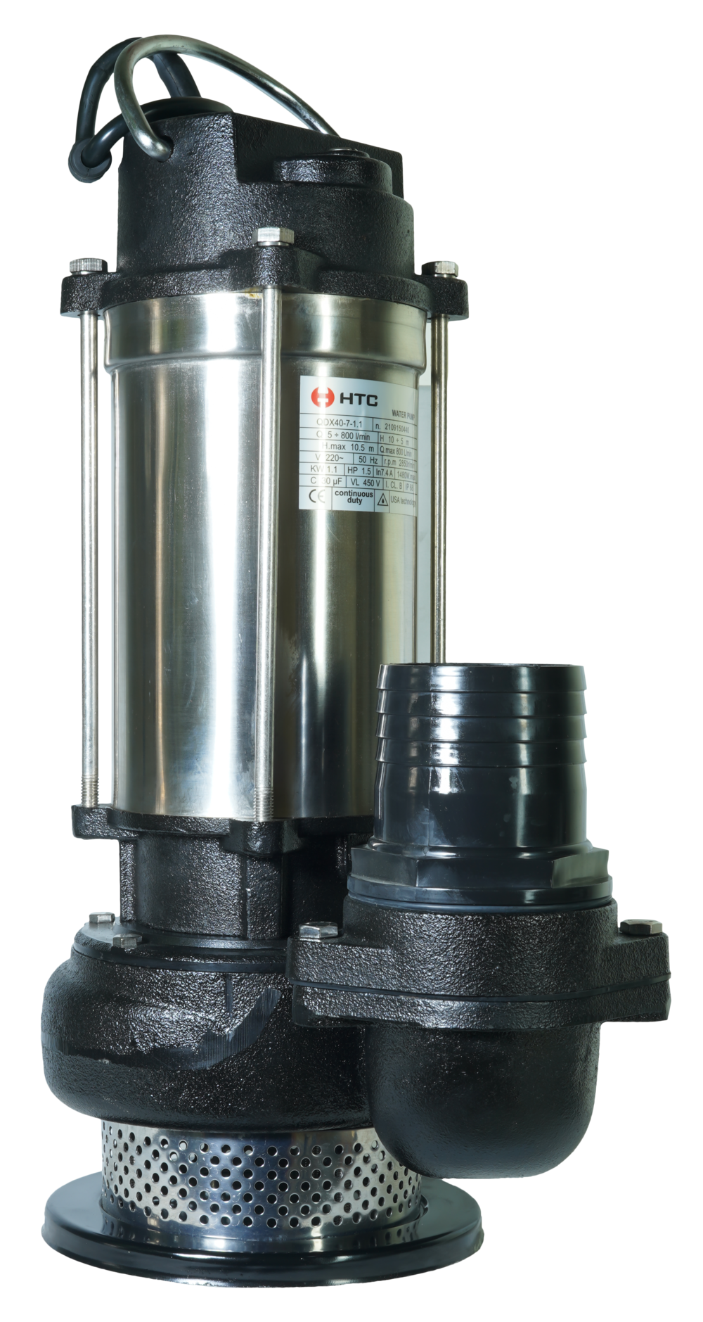  MÁY BƠM CHÌM INOX QDX40-7-1.1 CHUYÊN DÙNG NƯỚC SẠCH 