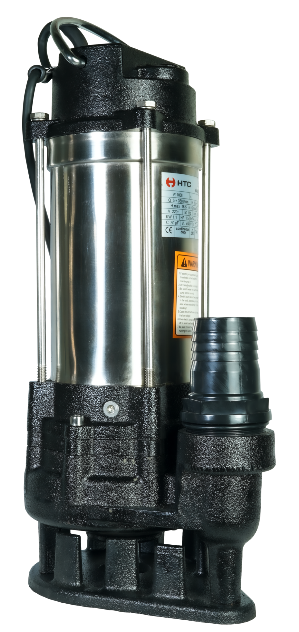  BƠM CHÌM INOX V1100II CHUYÊN DÙNG NƯỚC THẢI 