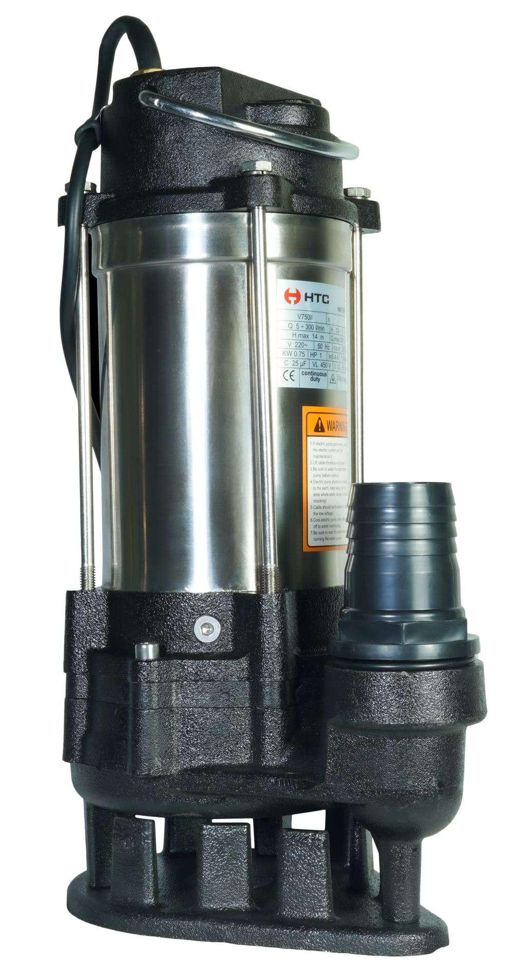  BƠM CHÌM INOX V750II CHUYÊN DÙNG NƯỚC THẢI 