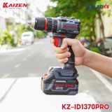  MÁY KHOAN PIN 3 CHỨC NĂNG 13MM KAIZEN KZ-ID1370PRO KHÔNG CHỔI THAN, CHÂN PIN PHỔ THÔNG 