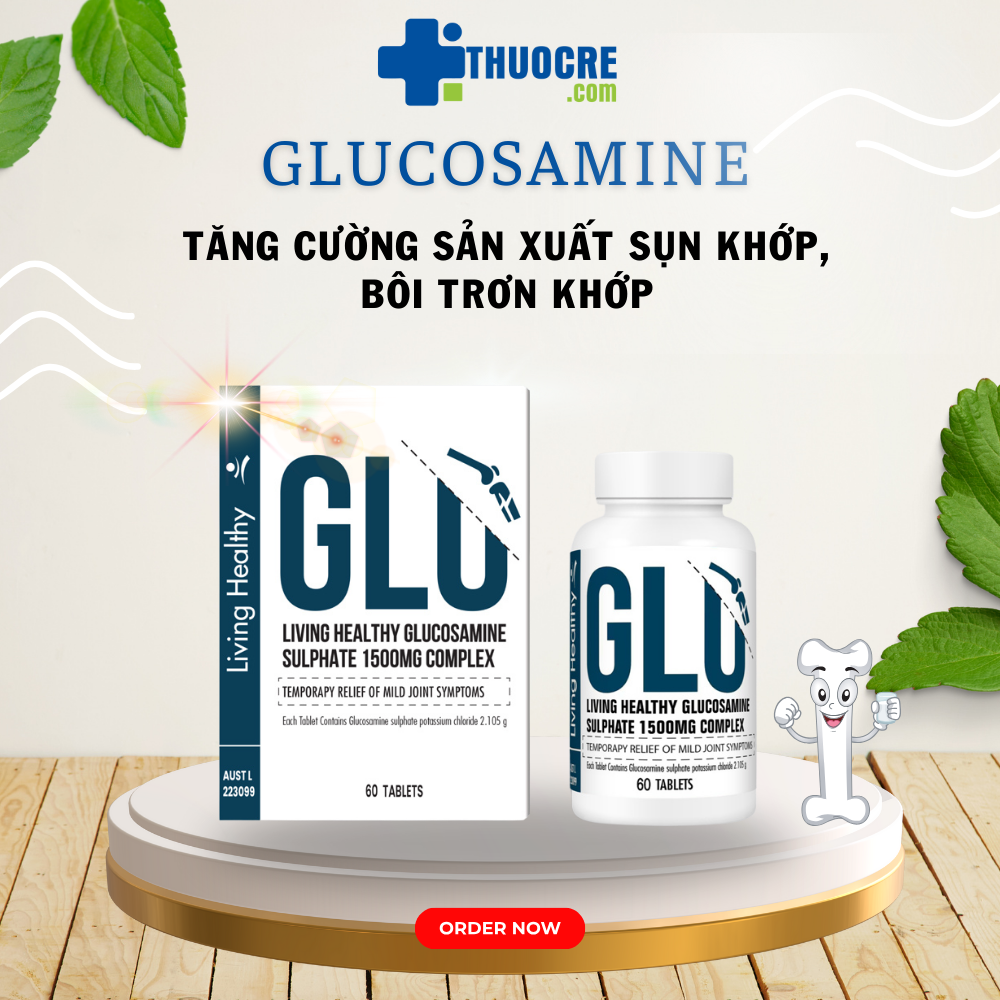 Combo Tăng Canxi Sụn Khớp: Living Healthy Glucosamine & Calcium