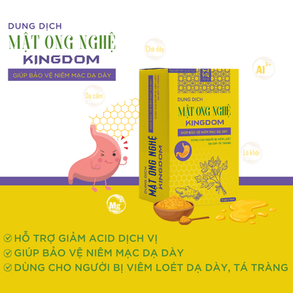 Dung Dịch Dạ Dày Kingdom - HGSG Pharma (Hộp 15 gói x 10ml)
