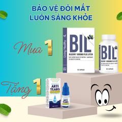 Combo Bổ Mắt Bảo Vệ Mắt: Mua 1 Bilberry Tặng 1 Arti Tears