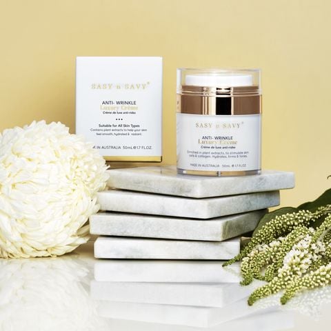 Kem Dưỡng Ngăn Ngừa Nếp Nhăn Thuần Chay Hữu Cơ Sasy n Savy Anti-Wrinkle Luxury Crème