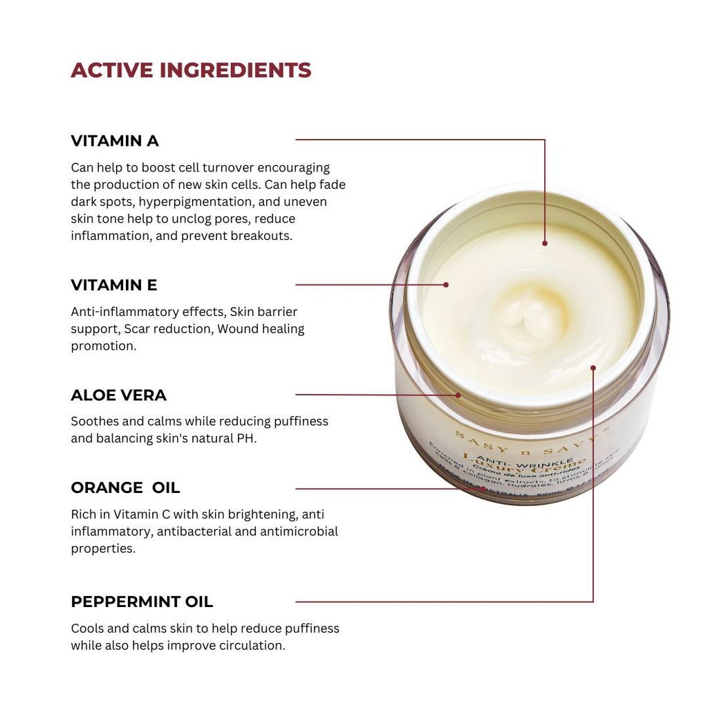 Kem Dưỡng Ngăn Ngừa Nếp Nhăn Thuần Chay Hữu Cơ Sasy n Savy Anti-Wrinkle Luxury Crème