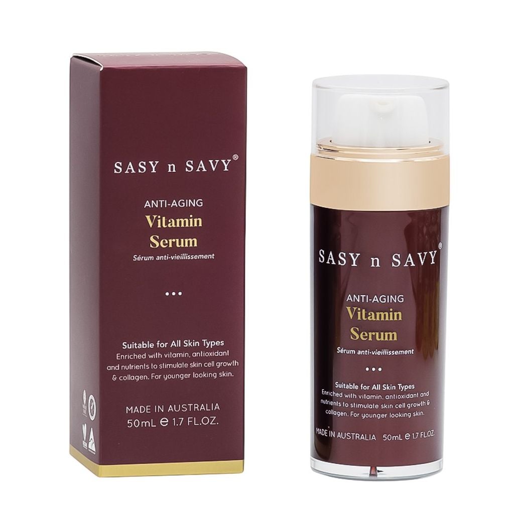 Tinh Chất Dưỡng Da Ngăn Ngừa Lão Hóa Thuần Chay Hữu Cơ Sasy n Savy Anti - Aging Vitamin Serum 50ml