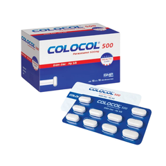 Thuốc Colocol 500mg giảm đau, hạ sốt (Hộp 10 vỉ x 10 viên)