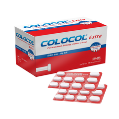 Thuốc giảm đau, hạ sốt Colocol Extra (Hộp 10 vỉ x 10 viên)