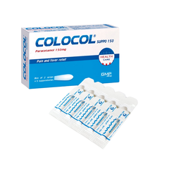 Viên đặt trực tràng Colocol Suppo 150mg (Hộp 2 vỉ x 5 viên)