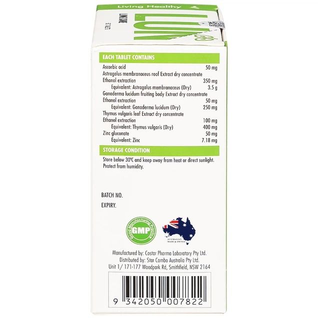 Viên uống bổ phế Living Healthy Lung Care (Hộp 60 viên)