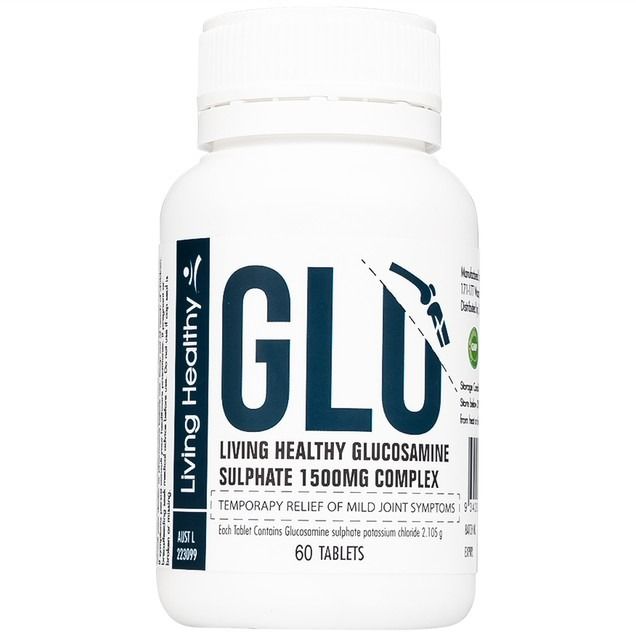 Viên uống tăng sụn khớp Living Healthy Glucosamine Sulphate 1500mg Complex (Hộp 60 viên)