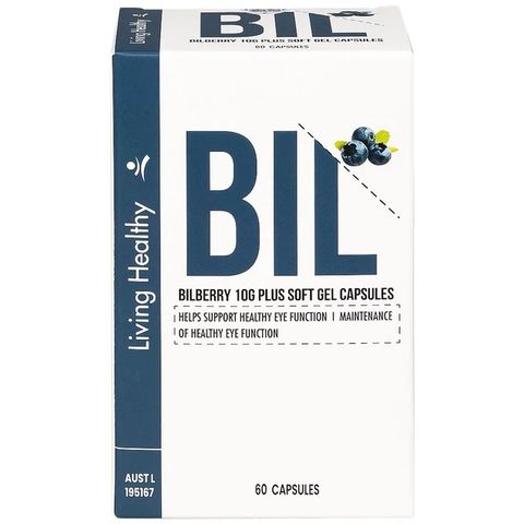 Viên uống bổ mắt Living Healthy Bilberry 10000mg Plus Lutein (Hộp 60 viên)