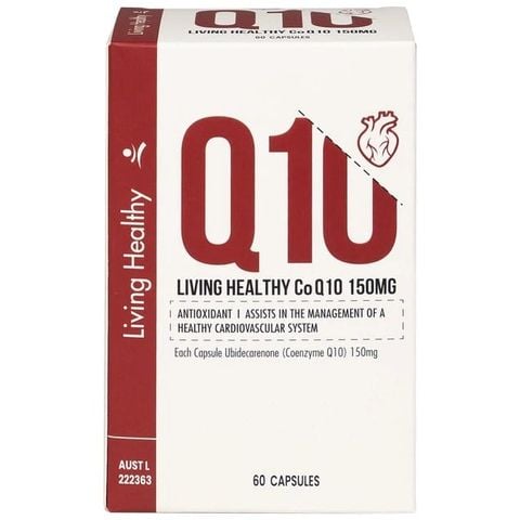 Viên uống tăng sức khoẻ tim mạch Living Healthy CoQ10 150mg (Hộp 60 viên)