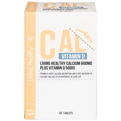 Viên uống bổ sung canxi Living Healthy Calcium (Hộp 60 viên)
