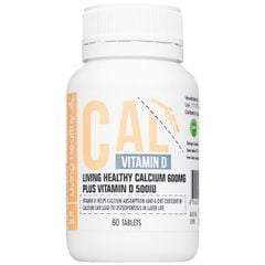 Viên uống bổ sung canxi Living Healthy Calcium (Hộp 60 viên)