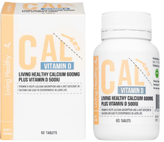 Viên uống bổ sung canxi Living Healthy Calcium (Hộp 60 viên)