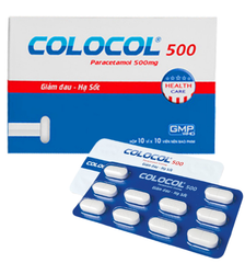 Thuốc Colocol 500mg giảm đau, hạ sốt (Hộp 10 vỉ x 10 viên)