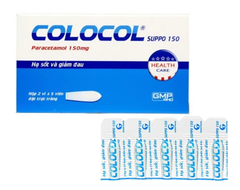 Viên đặt trực tràng Colocol Suppo 150mg (Hộp 2 vỉ x 5 viên)