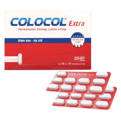 Thuốc giảm đau, hạ sốt Colocol Extra (Hộp 10 vỉ x 10 viên)
