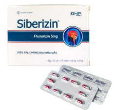 Siberizin điều trị chóng mặt, đau đầu, suy giảm trí nhớ (Hộp 10 vỉ x 10 viên)