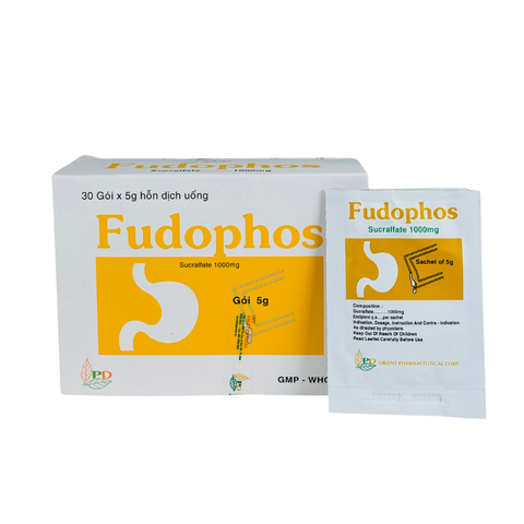 Fudophos điều trị loét dạ dày, trào ngược, viêm dạ dày (Hộp 30 gói x 5g)