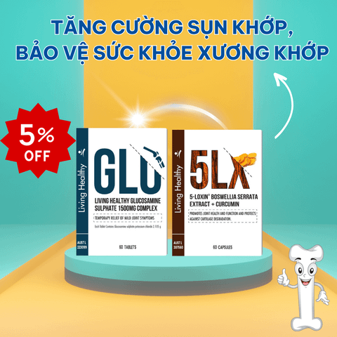 Combo Tăng Sụn Khớp, Bảo Vệ Khớp: Ling Healthy Glucosamine & 5LX