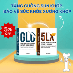 Combo Tăng Sụn Khớp, Bảo Vệ Khớp: Ling Healthy Glucosamine & 5LX