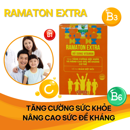 Viên uống tăng cường sức khoẻ Ramaton Extra - HGSG Pharma (Hộp 6 vỉ x 10 viên)