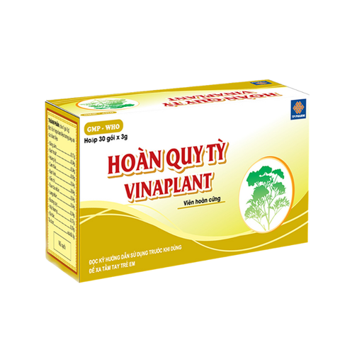 Hoàn Quy Tỳ Vinaplant ích khí bổ huyết, kiện tỳ dưỡng tâm (Hộp 30 gói x 2g)