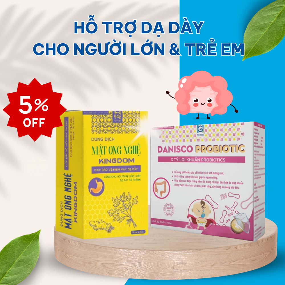 Combo Hỗ Trợ Dạ Dày : Danisco Probiotic + Kingdom