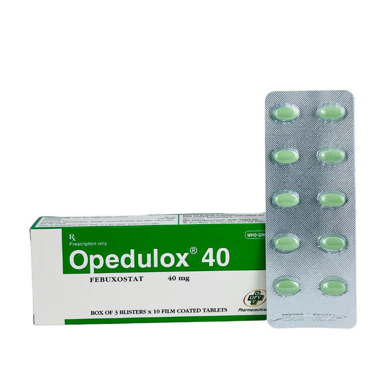 Opedulox 40 điều trị bệnh gút (Hộp 3 vỉ x 10 viên)