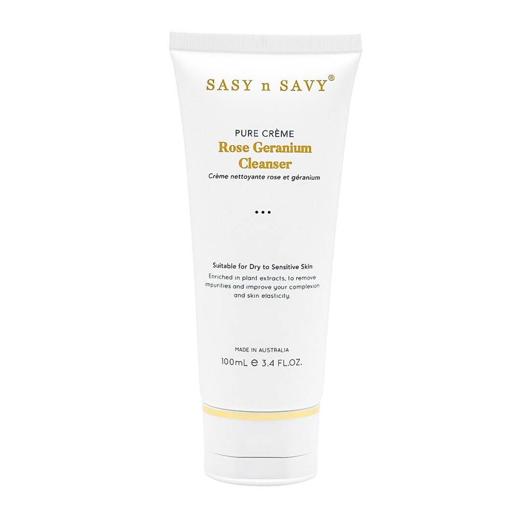 Sữa Rửa Mặt Dịu Nhẹ Sạch Sâu Thuần Chay Hữu Cơ Sasy n Savy Pure Creme Rose Geranium Cleaner