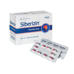 Siberizin điều trị chóng mặt, đau đầu, suy giảm trí nhớ (Hộp 10 vỉ x 10 viên)