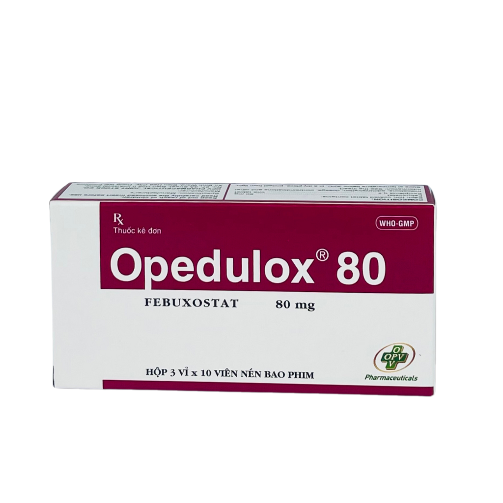 Opedulox 80 hỗ Trợ Điều Trị Bệnh Gút An Toàn (Hộp 3 vỉ x 10 viên)