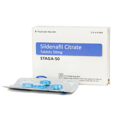 Thuốc STAGA 50 Hỗ trợ điều trị rối loạn cương dương ở nam giới (Hộp 4 viên)