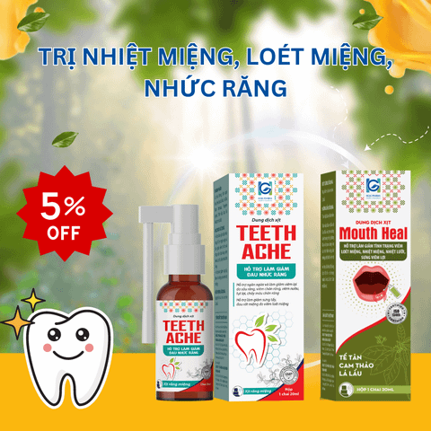 Combo Trị Loét Miệng Đau Răng: Teeth Ache & Mouth Heal