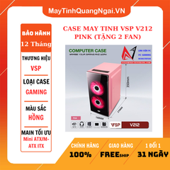 CASE MAY TINH VSP V212 PINK (TẶNG 2 FAN)