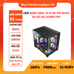 CASE MAGIC AQUA -M ULTRA PRO BLACK (M-ATX AIO 360MM TOP)