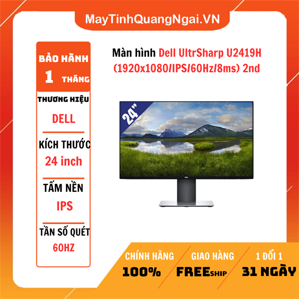 Màn hình Dell UltrSharp U2419H (1920x1080/IPS/60Hz/8ms) 2nd