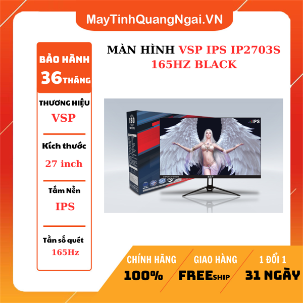 MÀN HÌNH LCD 27 inch VSP IPS IP2703S 165HZ BLACK