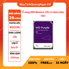 Ổ cứng HDD Western 1TB 3.5 Sata (màu tím)