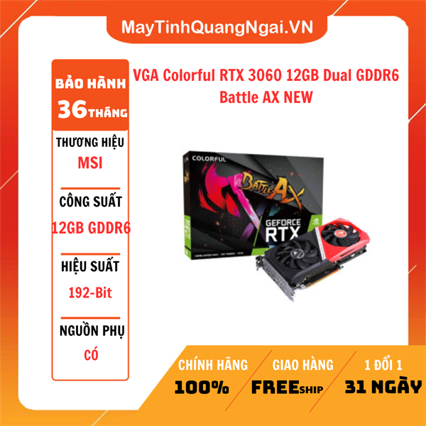 VGA Colorful RTX 3060 NB Dual 12GB V2 L - V GDDR6