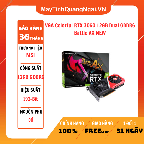 VGA Colorful RTX 3060 NB Duo 12GB V2 L - V GDDR6