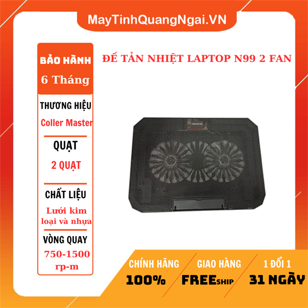 ĐẾ TẢN NHIỆT LAPTOP N99 2 FAN