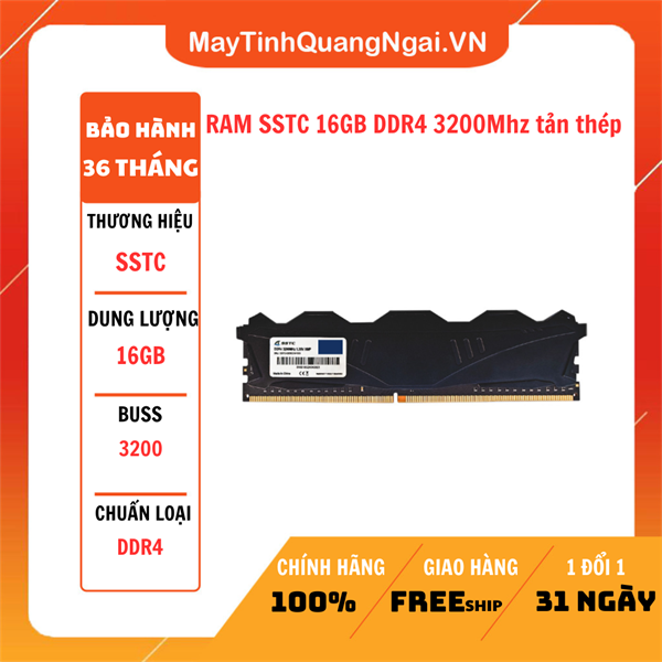 RAM SSTC 16GB DDR4 3200Mhz tản thép